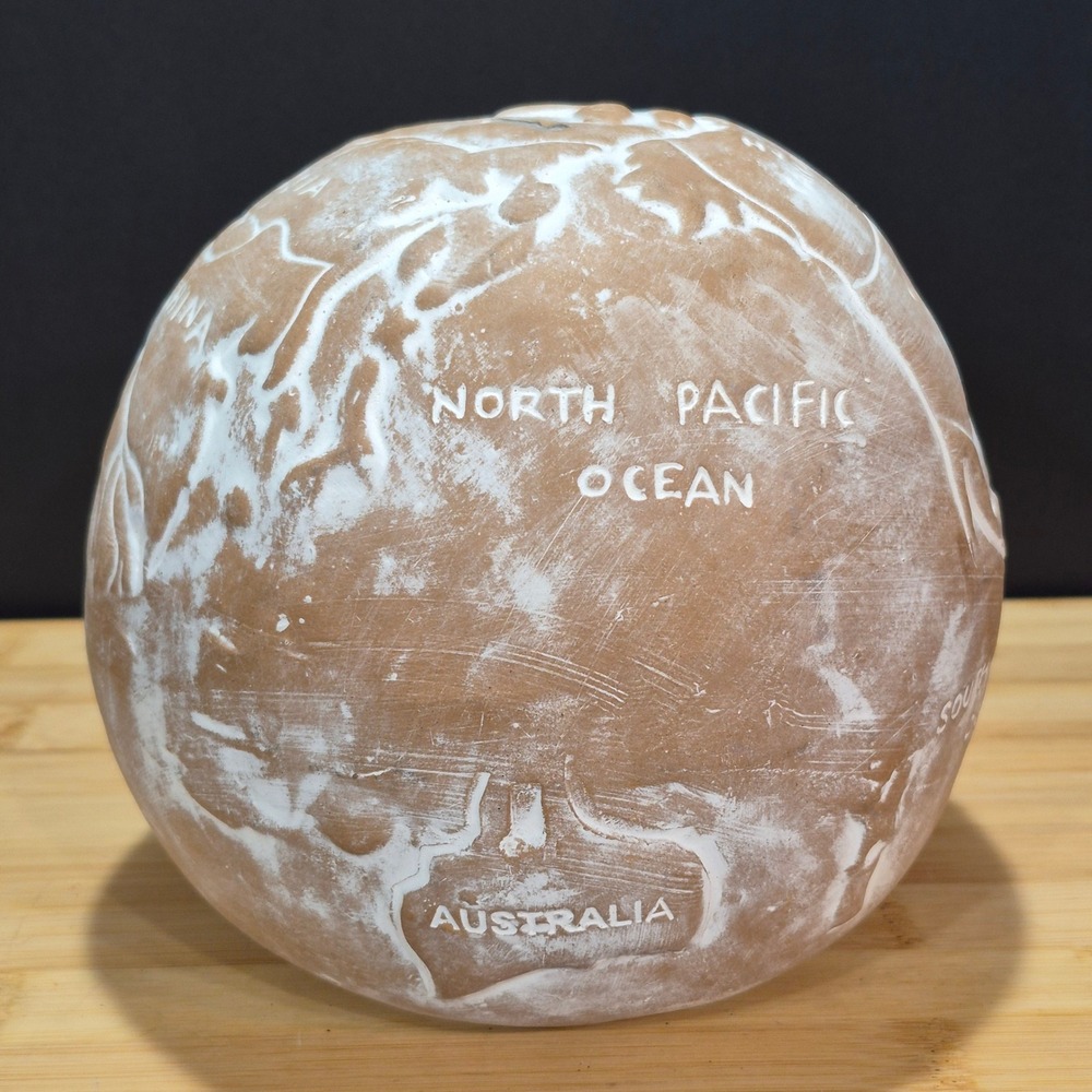 Trades of Hope Handcrafted Terracotta Clay Globe Coin Bank Rustic Bohemian